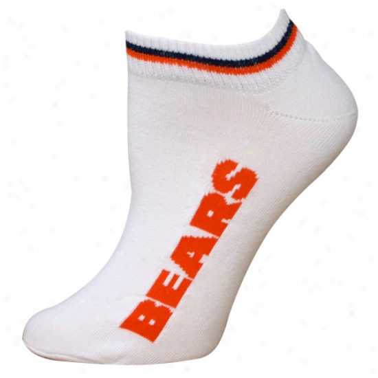 Chicago Bears White Ladies (529) 9-11 Ankle Socks