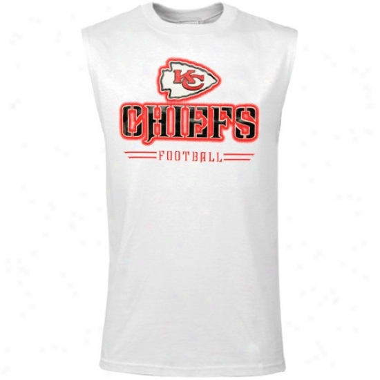 Chiefs Tshirt : Reebok Chiefs Youth White Rough Gloss Muscle Tshirt
