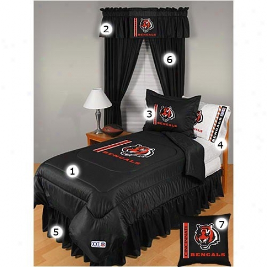 Cincinnati Bengals Full Size Locker Room Bedroom Set