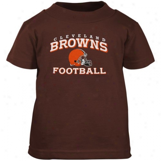 Cleveland Brown Apparel: Reebok Cleveland Brown Preschool Brown Stacked Helmet T-shirt