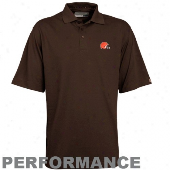 Cleveland Brown Clothing: Cutter & Buck Cleveeland Brown Brown Champions Drytec Performance Polo