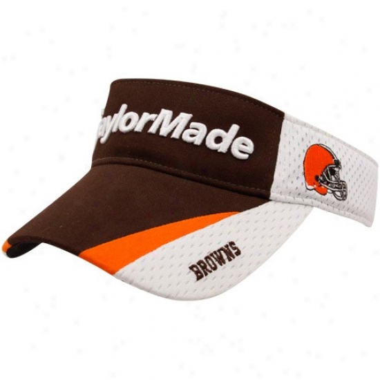 Cleveland Brown Merchandise: Taylormade Cleveland Brown Brown-white 2010 Adjustable Visor