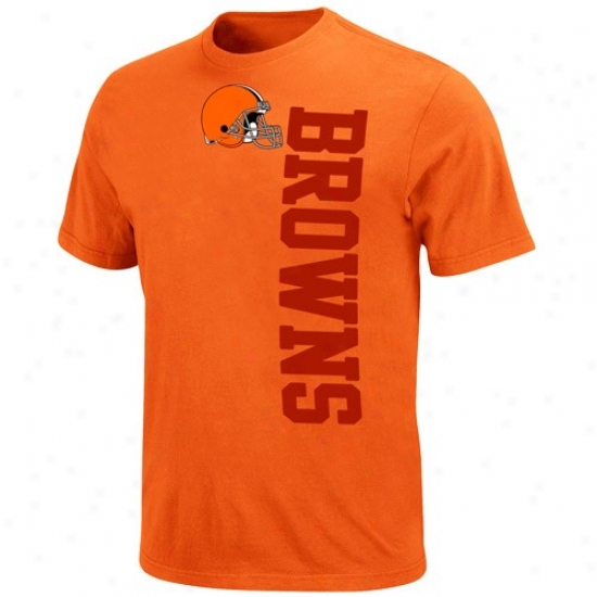 Cleveland Brown Tshirt : Cleveland Brown Orange All-time Great Tshirt