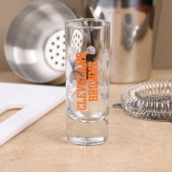 Cleveiand Browns 2.5oz Satin Etch Cordial Shot Glass