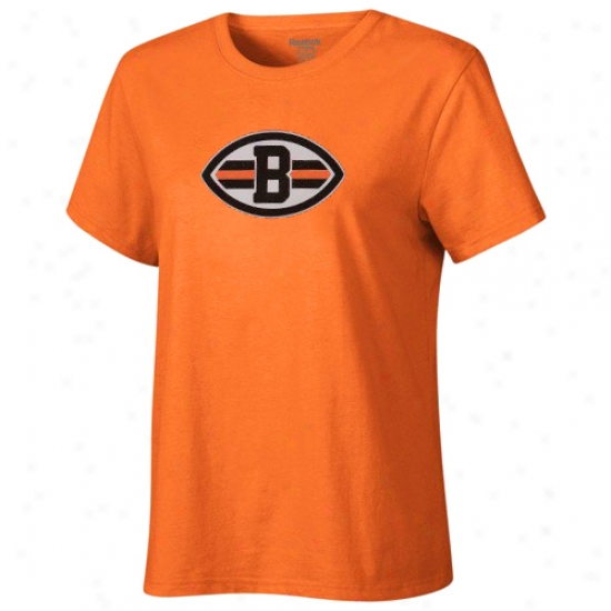 Cleveland Browns Attire: Reebok Cleveland Browns Ladies Orange Logo Premier T-shirt