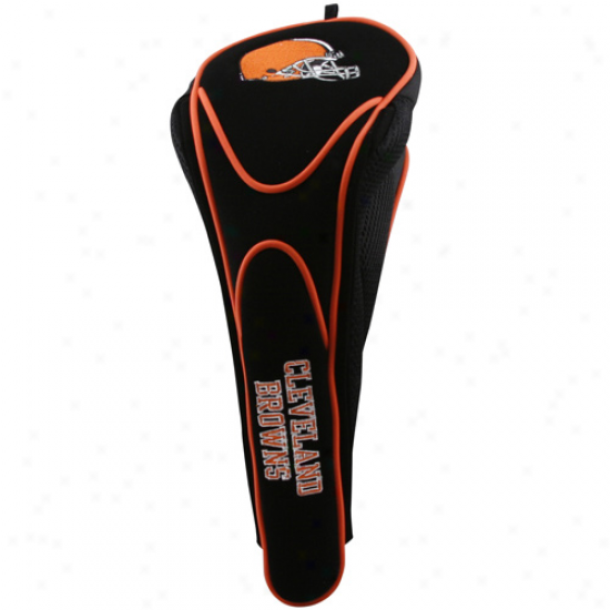 Cleveland Browns Black Magnetic Golf Club Headcover