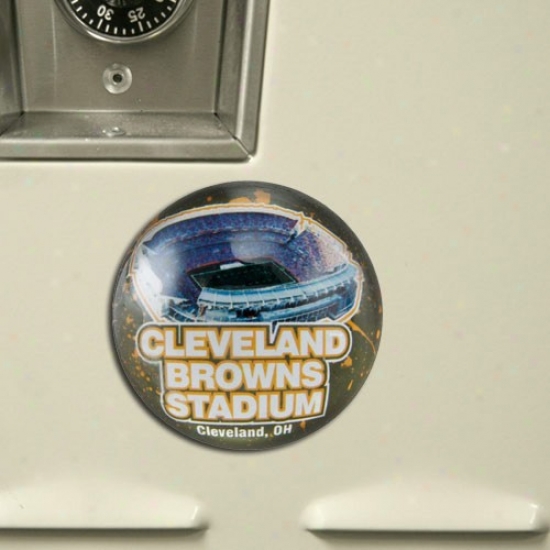 Cleveland Browns Domed Crystal Stadium Magnet