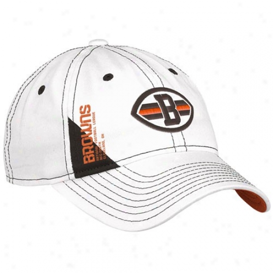 Cleveland Browns Hat : Reebok Cleveland Browns Ladies White Official 2010 Draft Day Adjustable Hat