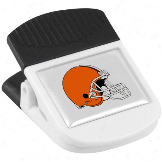 Cleveland Browns White Magnetic Chip Clip