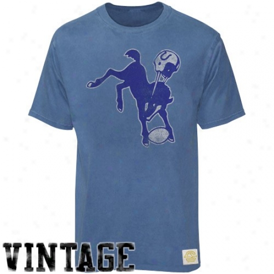 Colts Apparel: Reebok Colts Royal Blue Better Logo Vintage Premium T-shirt