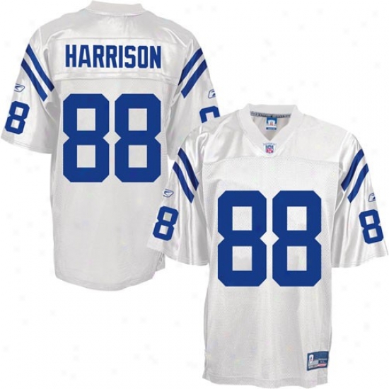 Colts Jerseys : Reebok Colts #88 Marvin Harrison Yoth White Autograph copy Football Jerseys