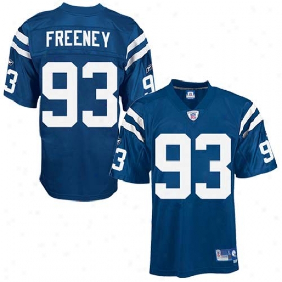 Colts Jerseys : Reebok Nfl Equipment Colts #93 Dwight Freeney Royal Blue Prmier Tackle Twill Football Jerseys