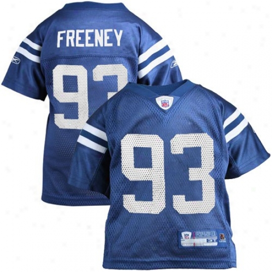 Colts Jerseys : Reebok Nfl Equipnent Colts #93 Dwight Freeney Toddler Royal Blue Replica Football Jerseys