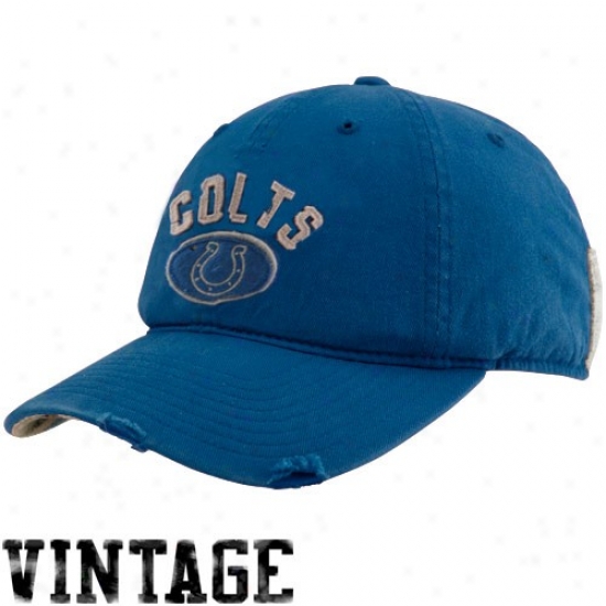 Colts Merchandise: Reebok Colts Royal Blue Vintage Adjustable Slouch Hat