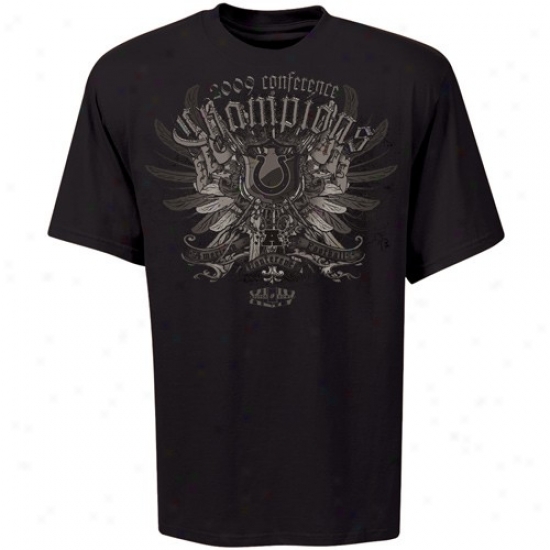 Colts T-shirt : Colts Black 2009 Afc Champions Supremacy T-shirt