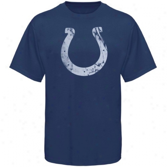 Colts T-shirt : Colts Noble Blue Vintage Logo Slim Fit T-shirt