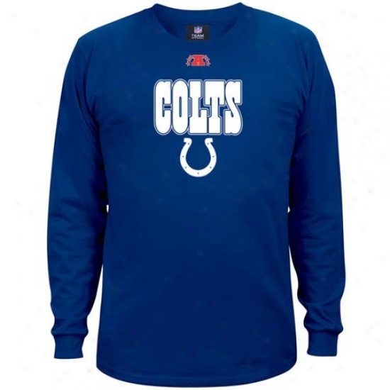 Colts Tshirts : Colts Royal Blue Critical Victory Iii Long Sleeve Tshirts