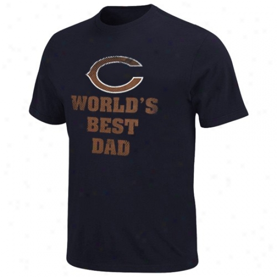 Da Bears T Shirt : Da Bears Navy Blue World's Best Dad T Shirt