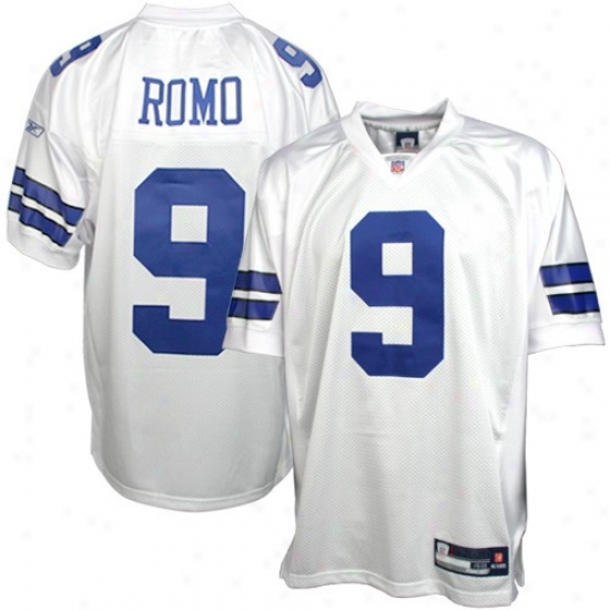 Dallas Cowboy Jersey : Reebok Nfl Equipment Dallas Cwoboy #9 Tony Romo White Authentic Football Jersey