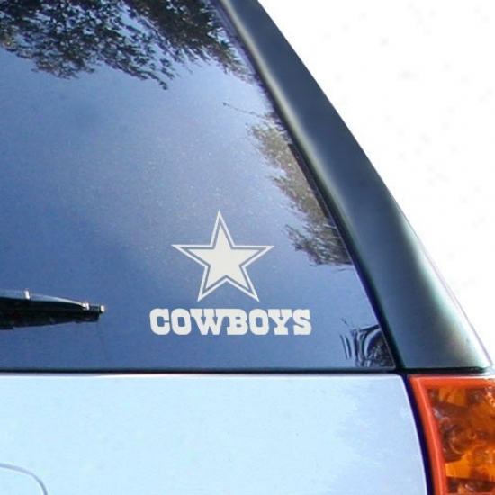 Dallas Cowboys 5'' X 6'' Silver Window Graphic Decal