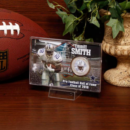 Dallas Cowboys Emmett Smith Hall Of Fame Coin Card