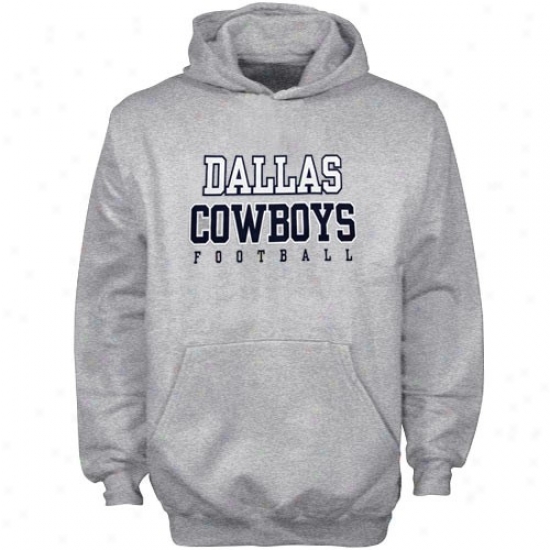 Dallas Cowboys Hoodys : Reebok Dallas Cowboyd Ash Youth Practice Hoodys