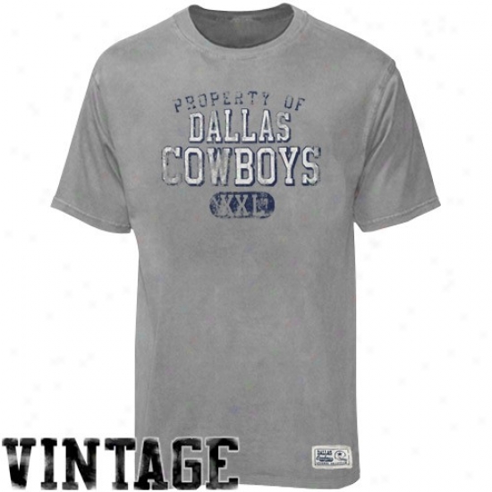 Dallas Cowboys Shirt : Dallas Cowboys Gray Gridiron Property Vintage Shirt