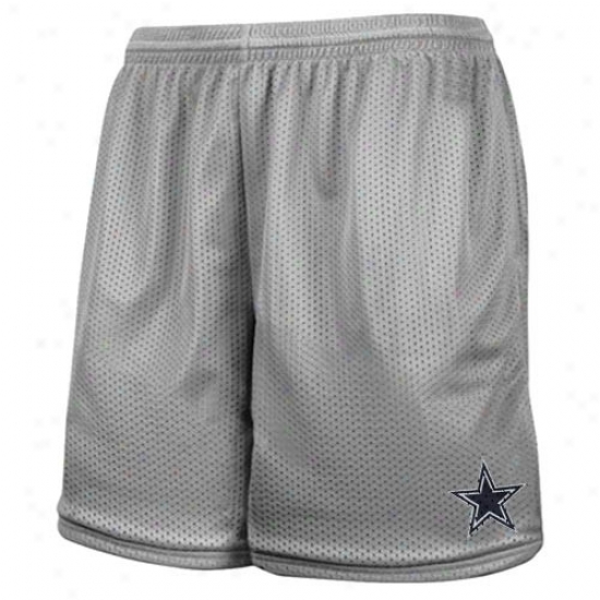 Dallas Cowboys Youth Gray Mesh Shorts