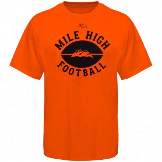 Denver Bronco Shirt : Reebok Denver Bronvo Orange Nickname Shirt