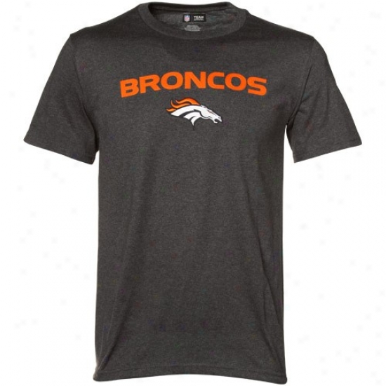 Denver Bronco T Shirt : Denver Bronco Charcoal Line Of Scrimmage Iii T Shirt