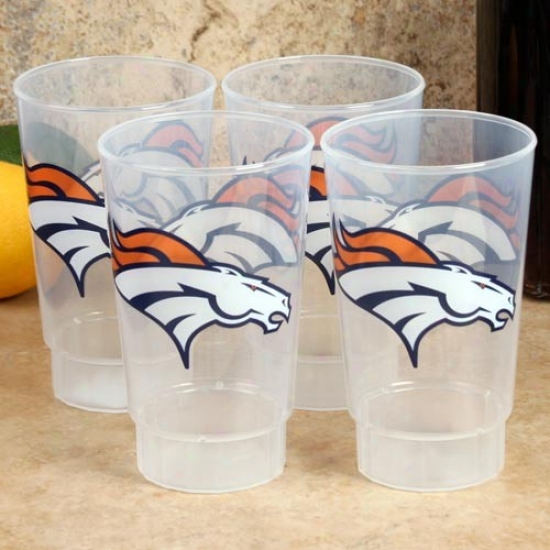 Denver Broncos 4-pack 16oz. Plastic Cups