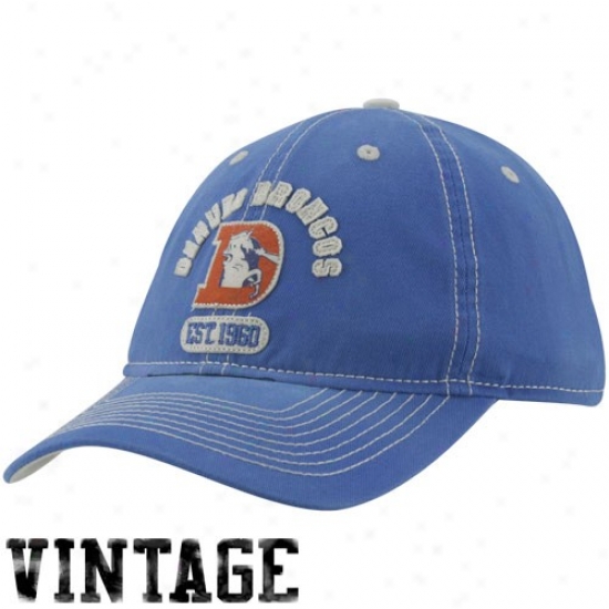Denver Brpncos Caps : Reebok Denver Broncos Imperial Blue Retro Slouch Adjustable Caps