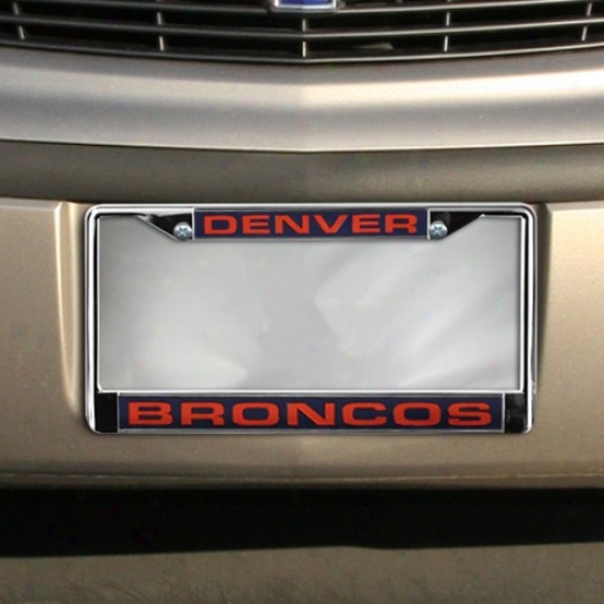 Denver Broncos Chrome License Plate Form
