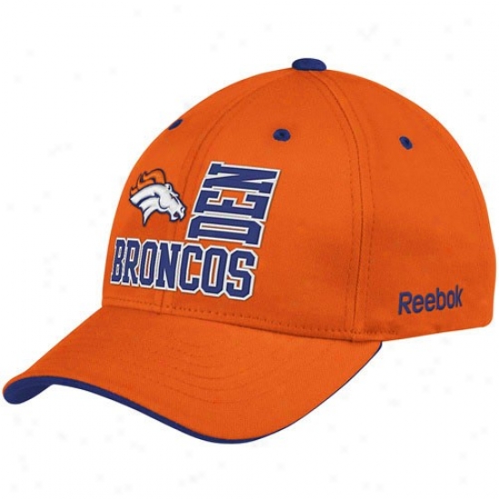 Denver Broncos Hat : Reebok Denver Broncos Orange Geometric Structured Adjustable Hat