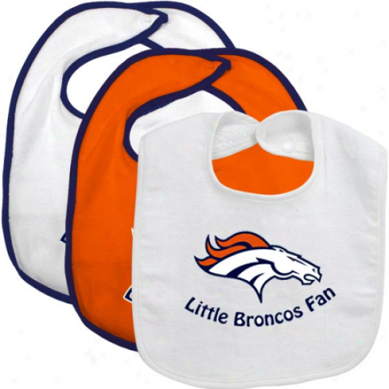 Denver Broncos Miniature Broncos Fan 3 Pack Bib Set
