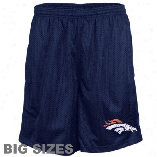 Denver Broncos Navy Blue Big Sizes Team Logo Ensnare Shorts