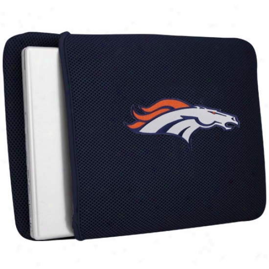 Denver Broncos Navy Blue Mesh Laptop Cover