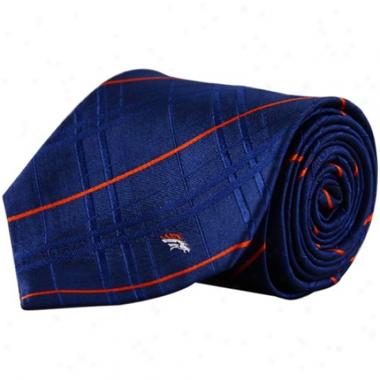Denver Broncos Navy Blue Oxford Woven Tie
