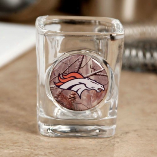 Denver Broncos Realtree Camo 2 Oz. Square Shot Glass