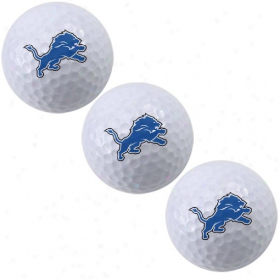 Detroit Lions 3-pack Of Team Logo Golf Balls
