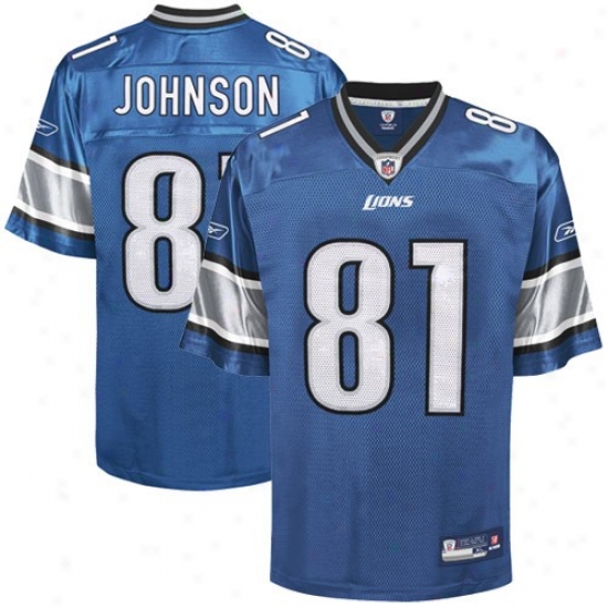 Detrkit Lions Jerseys : Reebok Nfl Equipment Detroit Lions #81 Calvih Johnson Light Blue Replica Jerseys