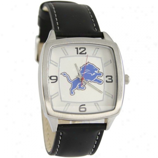 Detroit Lions Wrist Watch : Detroit Lions Retro Wrist Watch W/ Leather Band