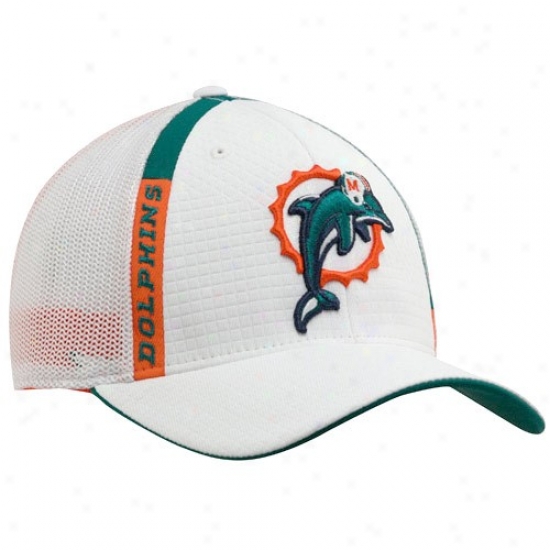 Dolphins Caps : Reebok Dolphins Pure Structured Mesh Back Flex Fit Caps