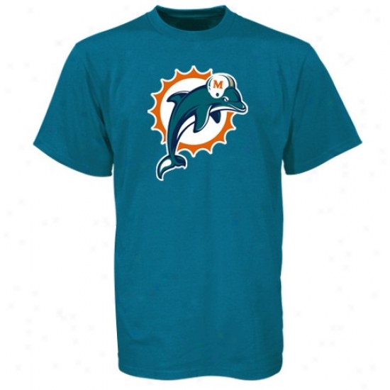 Dolphins Shirt : Reebok Dolphins Aqua Team Logo Premier Shirt
