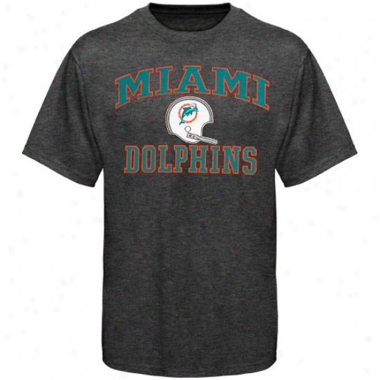 Dolphins Shirts : Dolphons Charcoal Legacy Heart And Soul Shirts