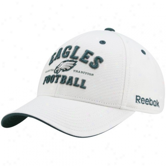 Eagles Gear: Reebok Eagles White Philadelphia Tradition Adjustable Hat