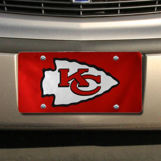 Express Kansas City Chiefs Red Mirrored Laxity Plate
