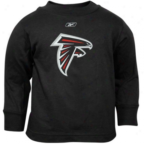 Falcons Attire: Reebok Falcons Toddler Black Prime Logo Long Sleeve T-shirt