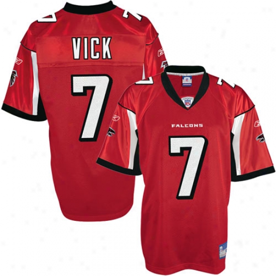Falcons Jersey : Reebok Nfl Equipment Falcons #7 Michael Vick Red Youth Replica Football Jersey