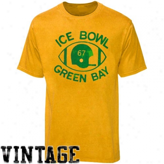 Green Bay Packer Tees : Green Bay Packerr Gold Ice Hollow '67 Vintage Tees